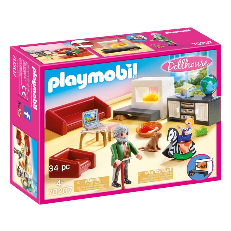 Load image into Gallery viewer, Playmobil Dollhouse Huiskamer met Openhaard 70207

