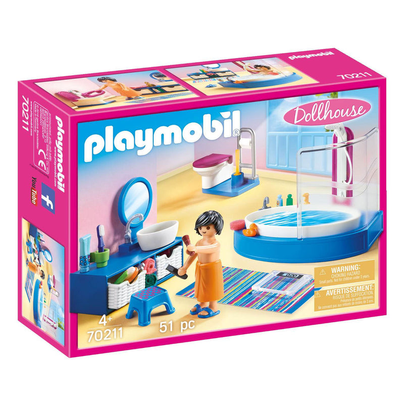 Afbeelding laden in galerijviewer, Playmobil dollhouse badkamer met ligbad - 70211
