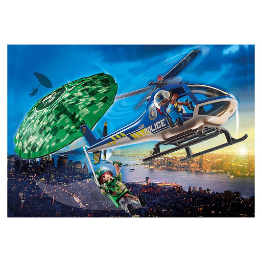 Playmobil city action politiehelikopter - parachute achtervolging - 70569