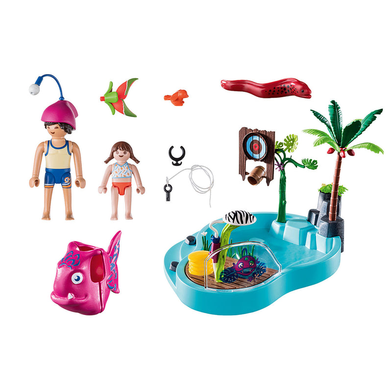 Load image into Gallery viewer, Playmobil Family Fun Zwembad met Watersplash 70610
