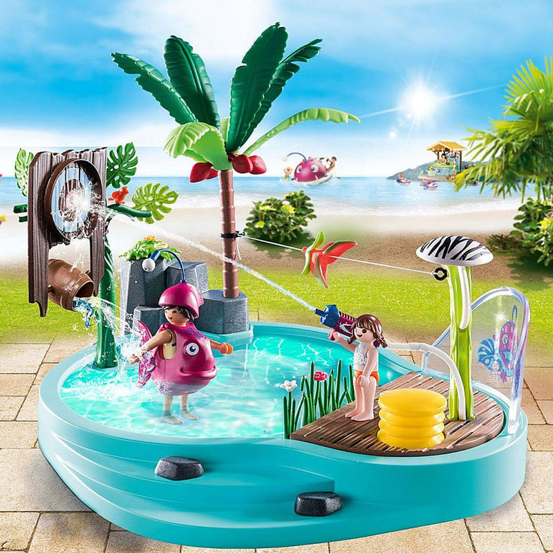 Load image into Gallery viewer, Playmobil Family Fun Zwembad met Watersplash 70610
