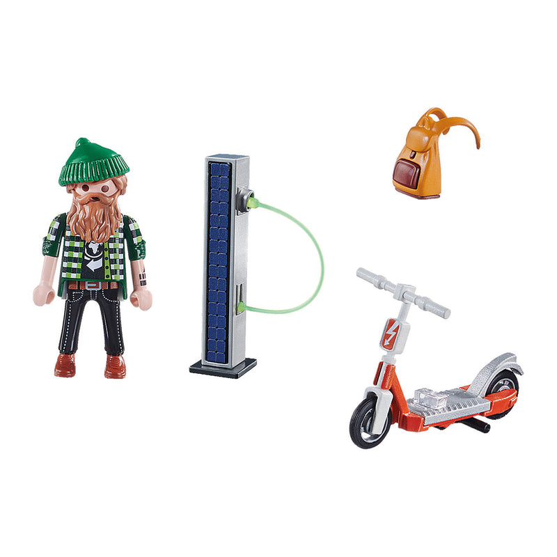Afbeelding laden in galerijviewer, Playmobil specials hipster met e-scooter - 70873
