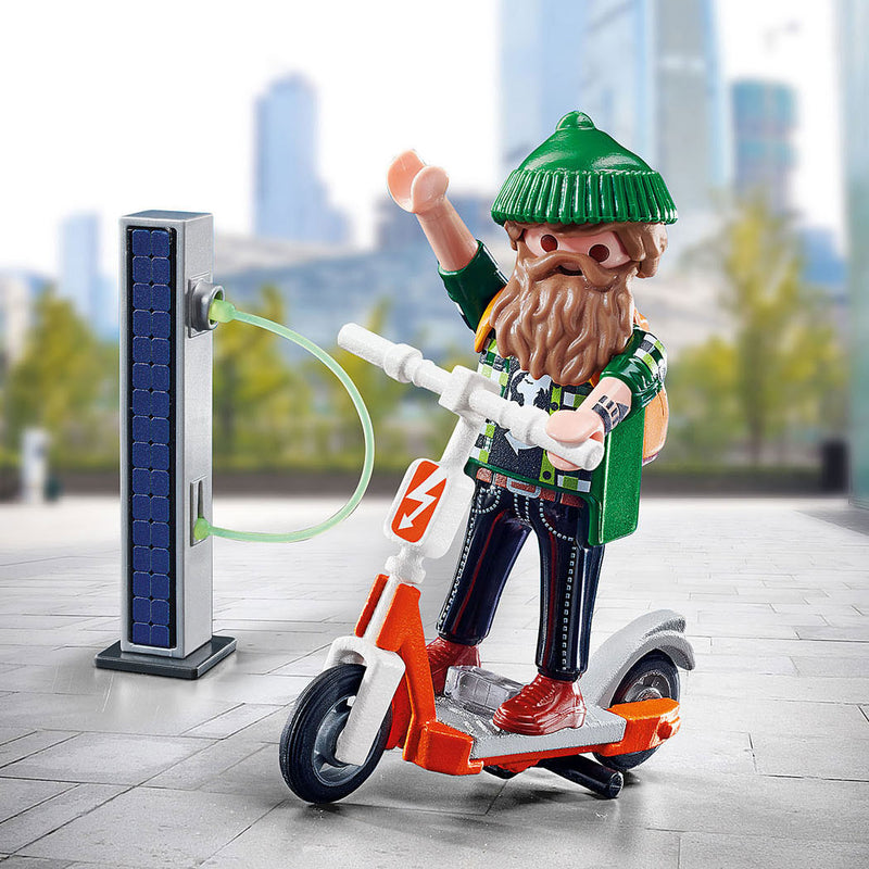 Afbeelding laden in galerijviewer, Playmobil specials hipster met e-scooter - 70873
