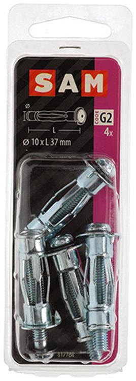 Afbeelding laden in galerijviewer, Mack 1017891 - metalen hollewandplug verzinkt4 st 10 x 37 mm | 5 stuks
