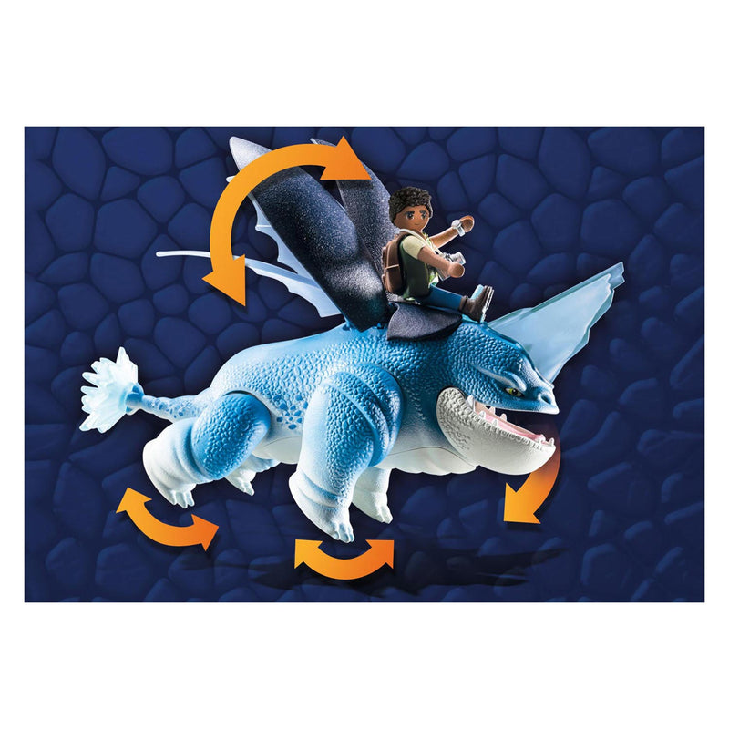 Load image into Gallery viewer, Playmobil Dragons: The Nine Realms Plowhorn D'Angelo 71082

