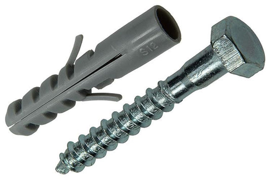 Mack 1017899 - plug + houtdraadbout polyeth 2 st 12 mm 10x70 mm | 5 stuks