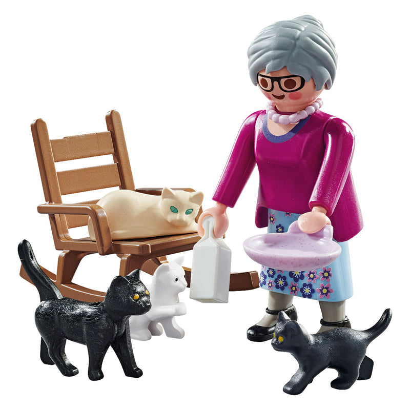 Load image into Gallery viewer, Playmobil Specials Oma met Katten 71172
