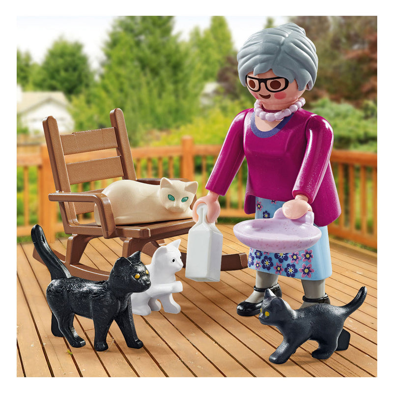 Load image into Gallery viewer, Playmobil Specials Oma met Katten 71172
