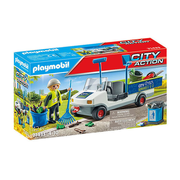 Load image into Gallery viewer, Playmobil city action electrische straatveegmachine - 71433
