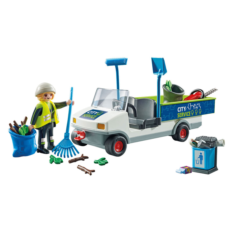 Load image into Gallery viewer, Playmobil city action electrische straatveegmachine - 71433
