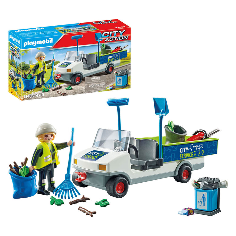 Load image into Gallery viewer, Playmobil city action electrische straatveegmachine - 71433
