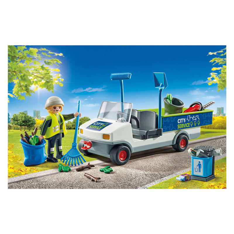 Load image into Gallery viewer, Playmobil city action electrische straatveegmachine - 71433
