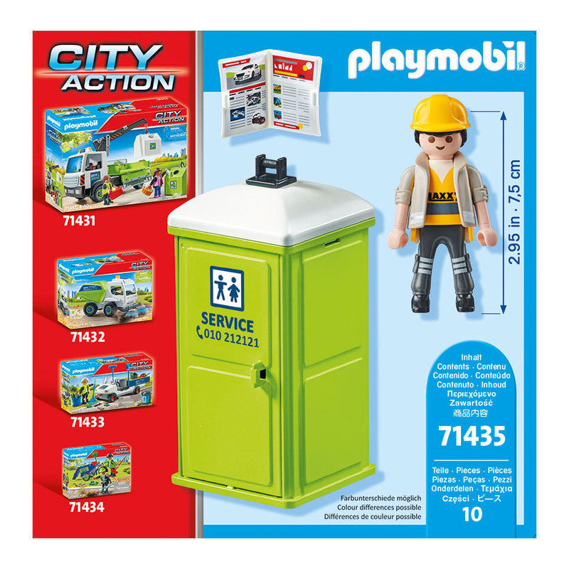 Load image into Gallery viewer, Playmobil city action mobiel toilet 71435
