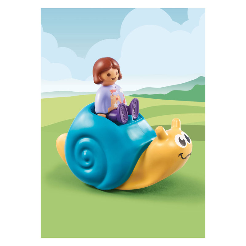 Load image into Gallery viewer, Playmobil 1.2.3. Schommelende Slak 71322
