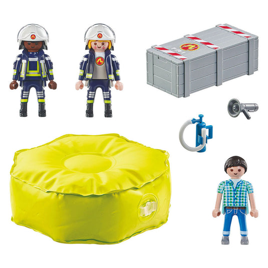 Playmobil action heroes brandweerlieden met luchtkussens - 71465