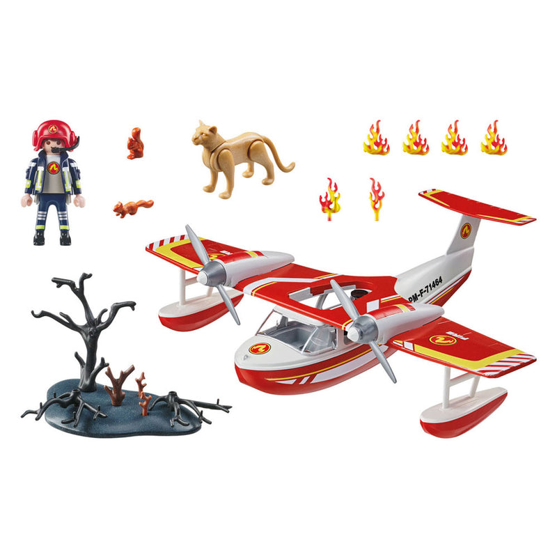 Afbeelding laden in galerijviewer, Playmobil action heroes brandweervliegtuig met blusfunctie - 71463
