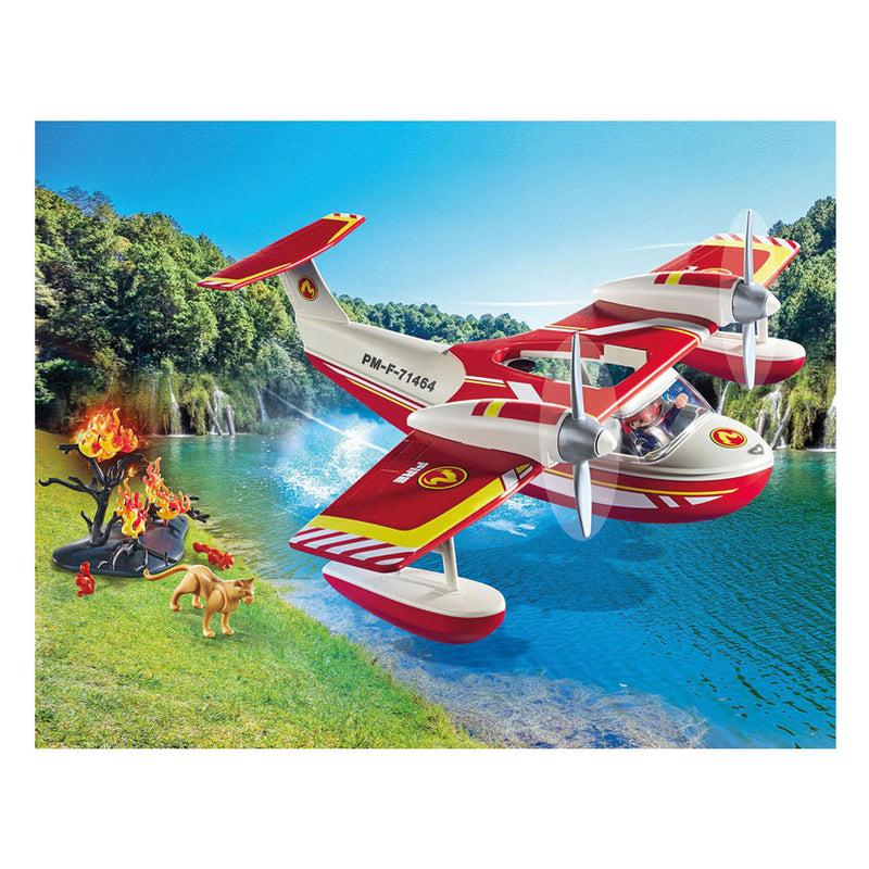 Afbeelding laden in galerijviewer, Playmobil action heroes brandweervliegtuig met blusfunctie - 71463
