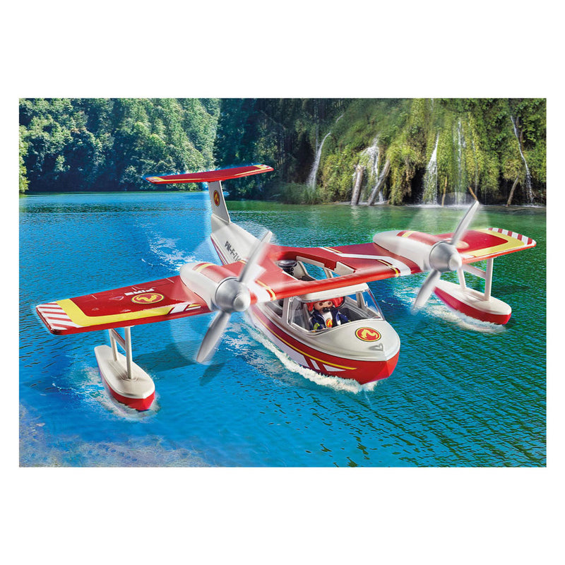 Afbeelding laden in galerijviewer, Playmobil action heroes brandweervliegtuig met blusfunctie - 71463
