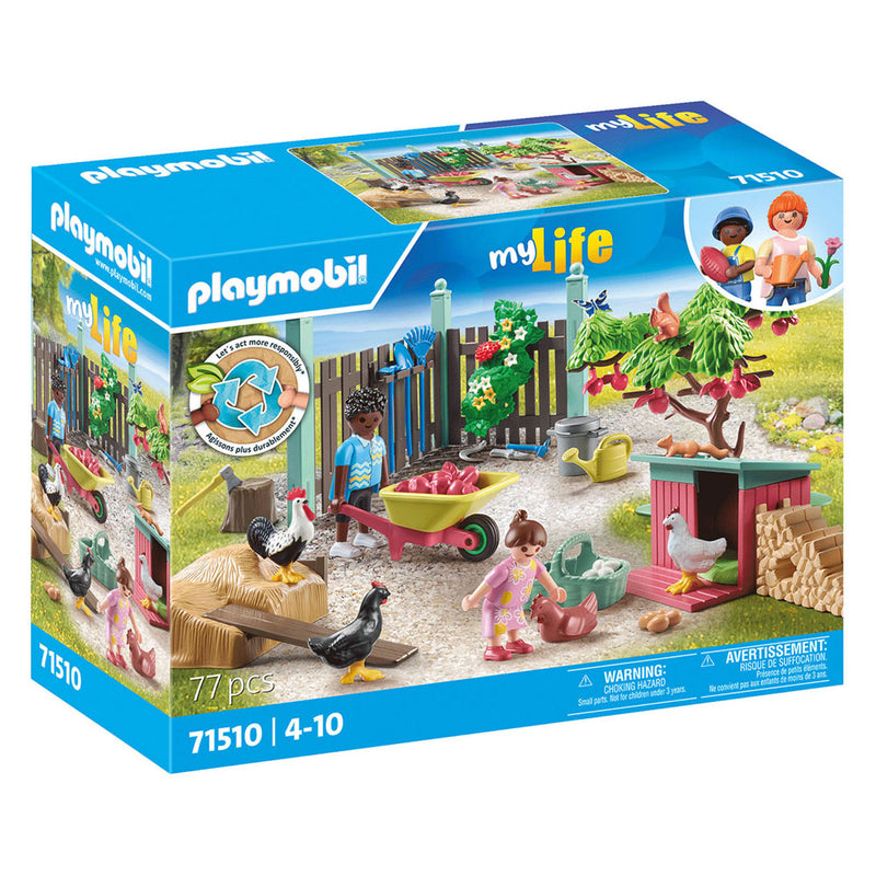 Load image into Gallery viewer, PLAYMOBIL MyLife Kleine kippenboerderij in de tuin van het
