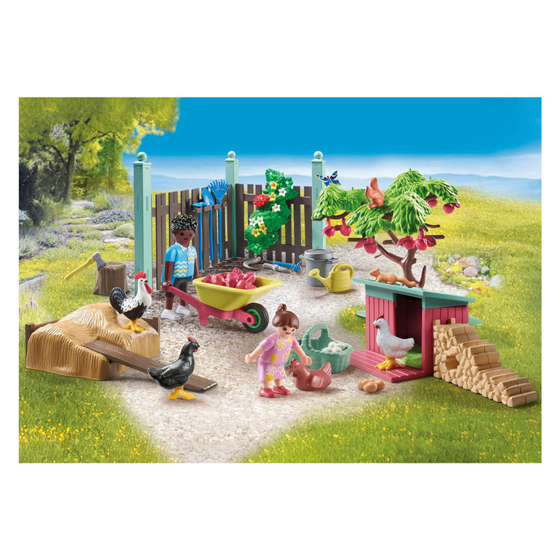 Load image into Gallery viewer, PLAYMOBIL MyLife Kleine kippenboerderij in de tuin van het
