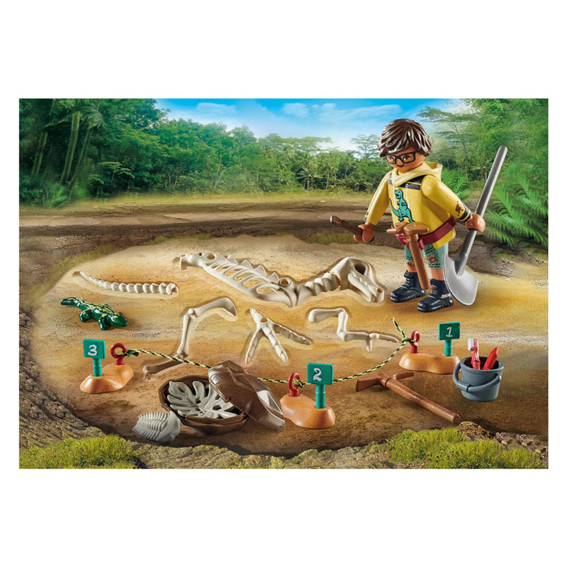 Load image into Gallery viewer, Playmobil dinos opgravingsplaats met dinosaurusskelet 71527
