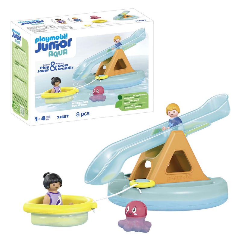 ギャラリービューアに画像をロードする, Playmobil junior zwemeiland met waterglijbaan - 71687
