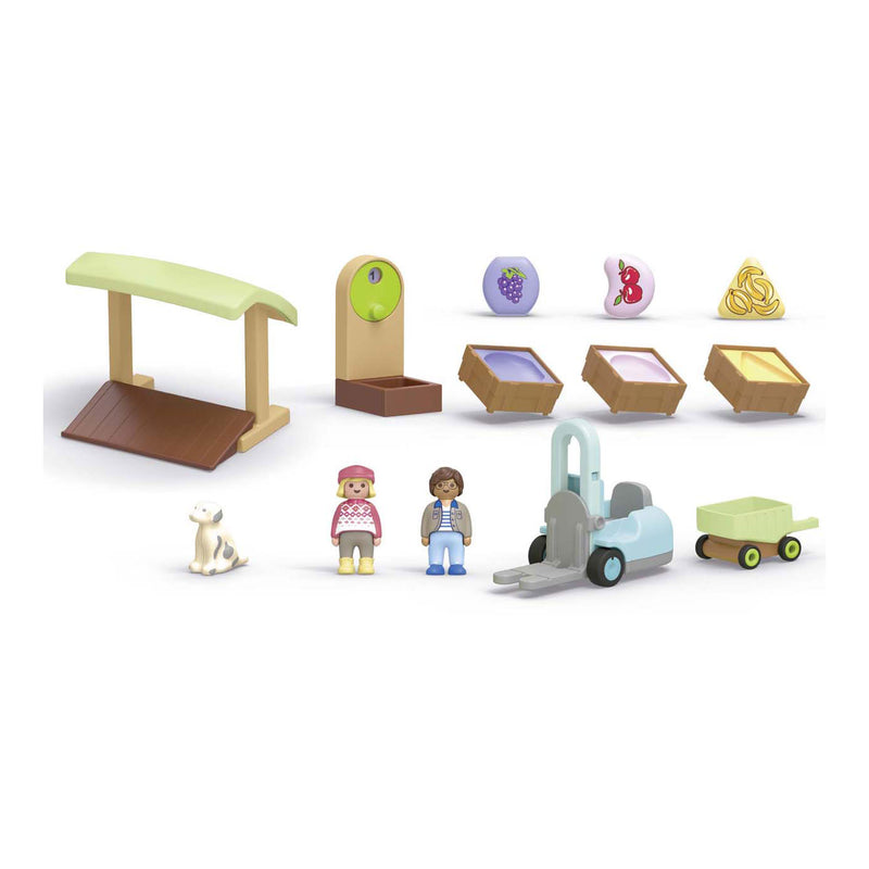 ギャラリービューアに画像をロードする, Playmobil 1.2.3. biologische marktkraam en heftruck - 71691
