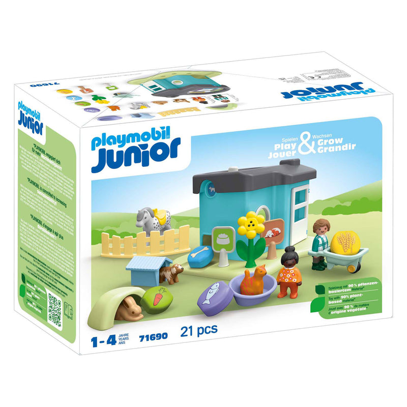 ギャラリービューアに画像をロードする, Playmobil 1.2.3. dierenpension met voerautomaat - 71690
