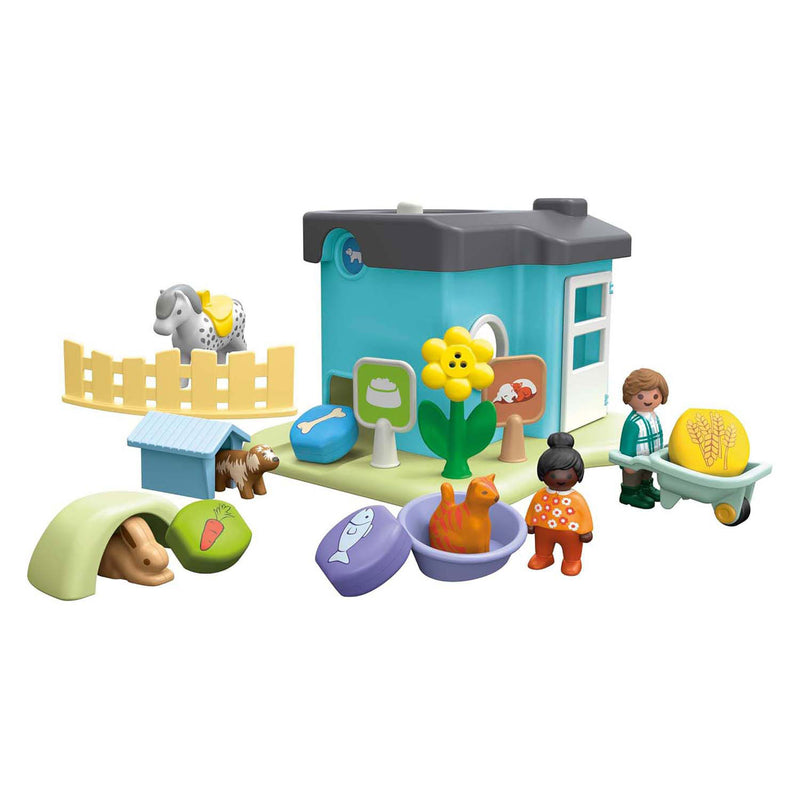 Chargez l'image dans la visionneuse de la galerie, Playmobil 1.2.3. dierenpension met voerautomaat - 71690
