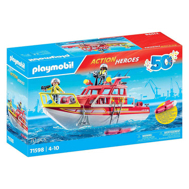 Playmobil action heroes brandweerboot