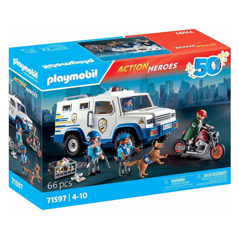 Load image into Gallery viewer, Playmobil action heroes geldtransporteur
