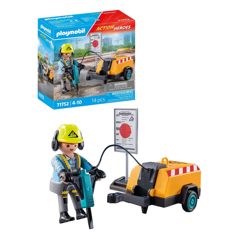 Chargez l'image dans la visionneuse de la galerie, Playmobil action heroes bouwvakker - 71752
