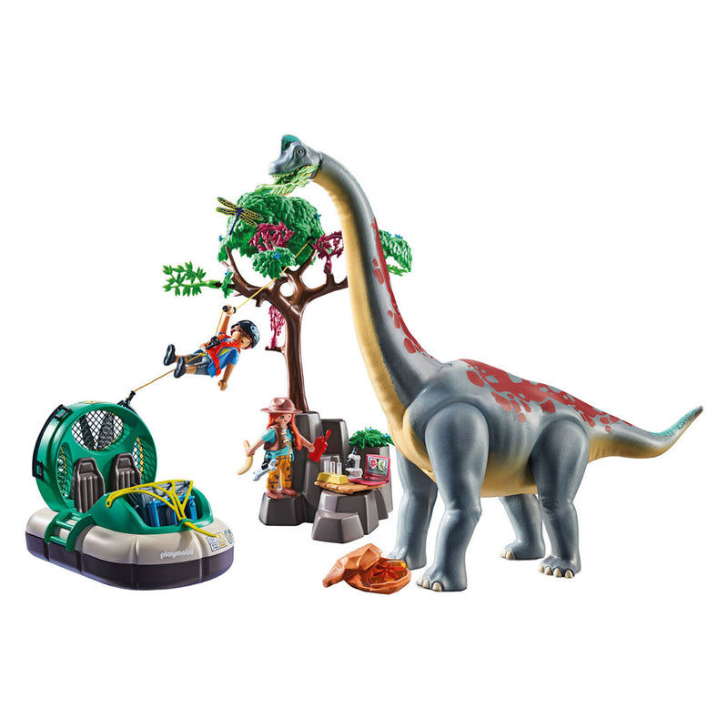 Afbeelding laden in galerijviewer, Playmobil dinos brachiosaurus met hovercraft - 71819
