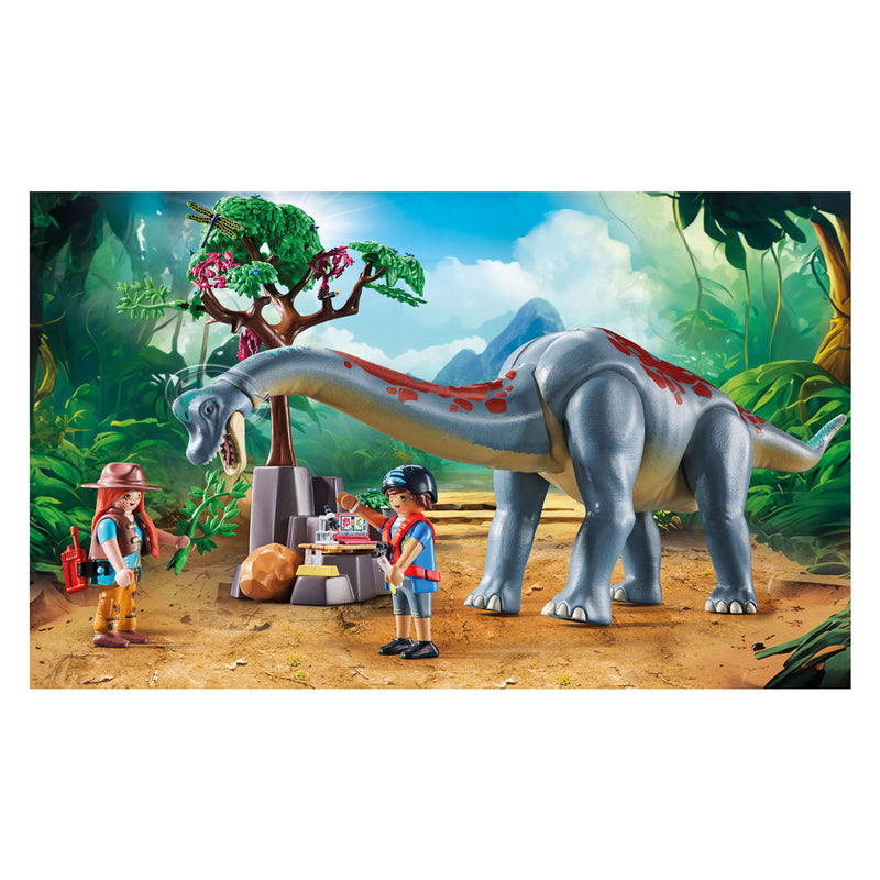 Afbeelding laden in galerijviewer, Playmobil dinos brachiosaurus met hovercraft - 71819
