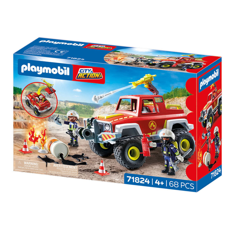 Afbeelding laden in galerijviewer, Playmobil action heroes brandweerwagen - 71824
