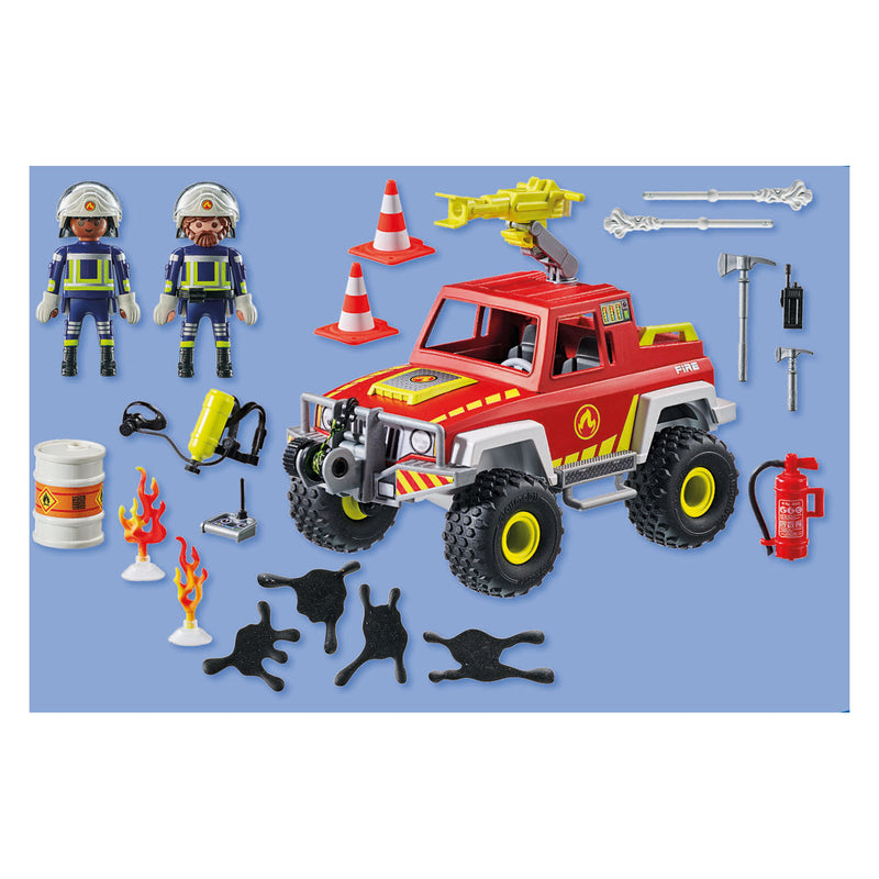 Afbeelding laden in galerijviewer, Playmobil action heroes brandweerwagen - 71824
