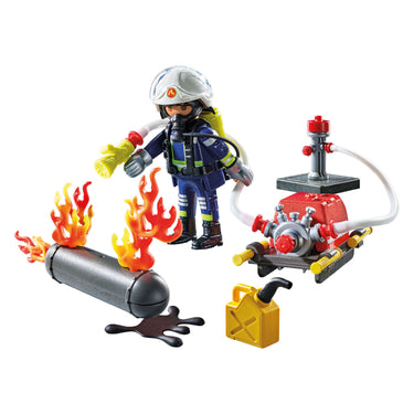 Playmobil action heroes brandweerman met waterpomp - 71826