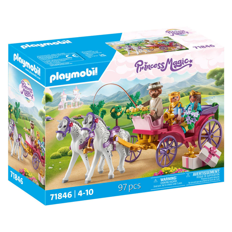 ギャラリービューアに画像をロードする, Playmobil princess magic koetsrit met prins en prinses - 71846
