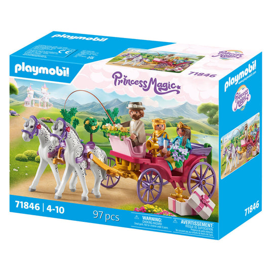 Playmobil princess magic koetsrit met prins en prinses - 71846