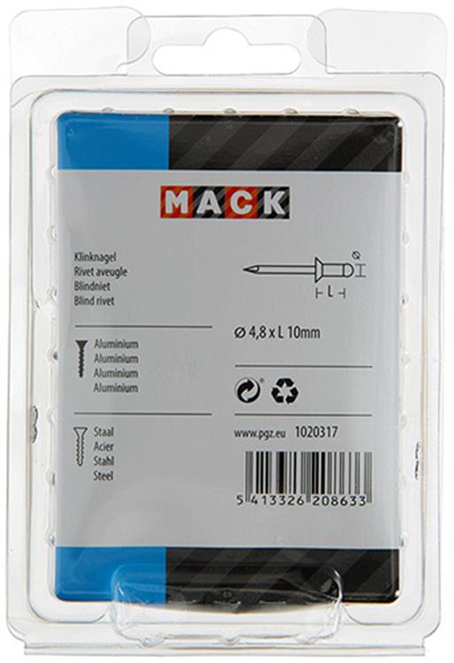 Afbeelding laden in galerijviewer, Mack 1020317 - 80 blindnieten alu 4,8x10mm | 5 stuks
