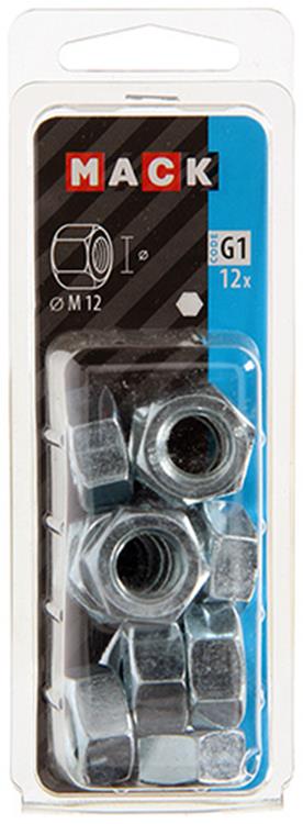 Cargue la imagen en el visor de la galería, Mack 1018113 - zeskant moer staal verzinkt 12 st m 12 | 5 stuks
