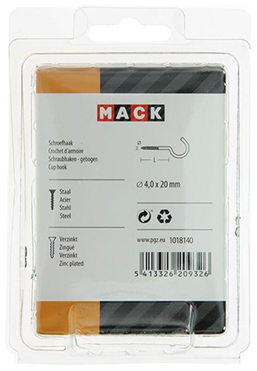 Afbeelding laden in galerijviewer, Mack 1018140 - schroefhaak staal verzinkt 35 st 4,0 x 20 mm | 5 stuks
