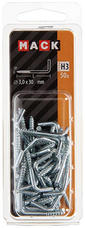 Afbeelding laden in galerijviewer, Mack 1018142 - schroefduim staal verzinkt 50 st 3,0 x 30 mm | 5 stuks
