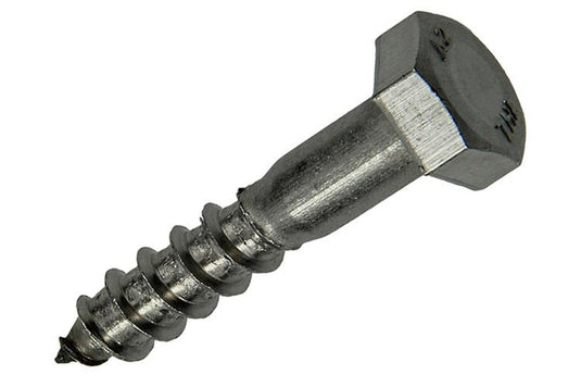 Mack 1020011 - houtdraadbout roestvrijstaal 10 st 8 x 40 mm | 5 stuks
