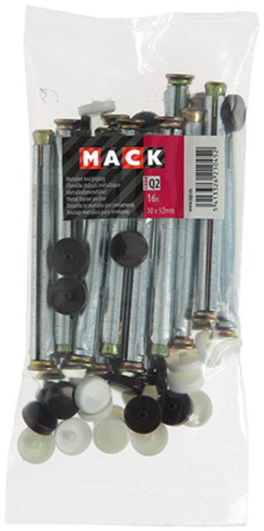 Afbeelding laden in galerijviewer, Mack 1018170 - metalen kozijnplug staal verzinkt 16 st 10 x 90 mm | 5 stuks
