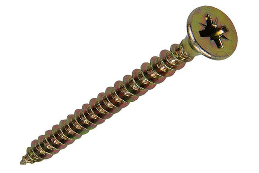 Mack 1020115 - spaanplaatschroef vz kop geel vz 100 st 5,0 x 50 mm | 5 stuks