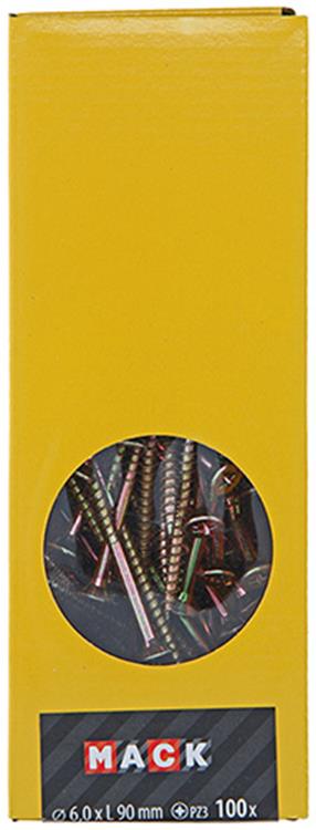 Chargez l'image dans la visionneuse de la galerie, Mack 1020126 - spaanplaatschroef vz kop geel vz 100 st 6,0 x 90 mm | 1 stuks
