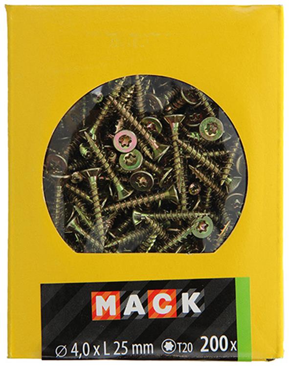 Afbeelding laden in galerijviewer, Mack 1020136 - spaanplaatschroef vz kp-zelfb.gvz 200st 4,0 x 25 mm | 5 stuks
