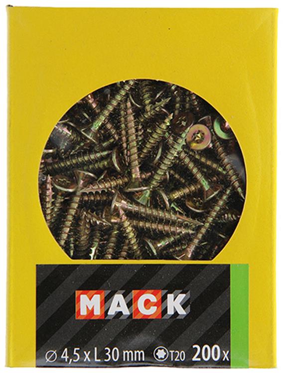 Afbeelding laden in galerijviewer, Mack 1020143 - spaanplaatschroef vz kp-zelfb.gvz 200st 4,5 x 30 mm | 5 stuks
