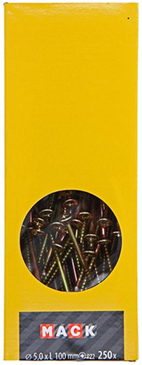 Afbeelding laden in galerijviewer, Mack 1020273 - spaanplaatschroef vz kop gvz 250 st 5,0 x 100 mm | 1 stuks
